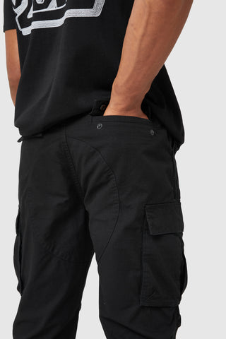 Pantaloni cargo volanti - nero