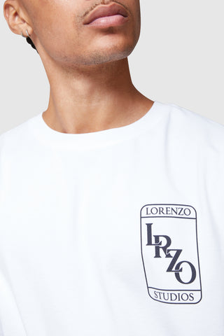 Lrzo Badge Tee - White