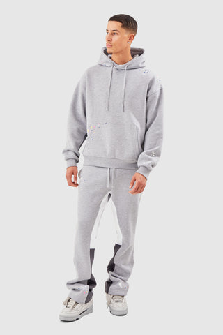 Paint Smear Flared Jogger - Grey