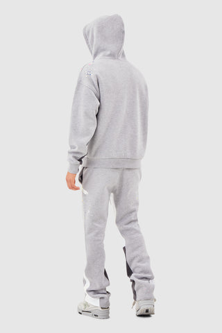 Paint Smear Flared Jogger - Grey