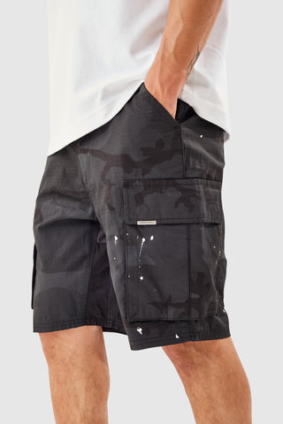 General Cargo Short -Black Camo