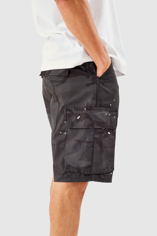 General Cargo Short -Black Camo