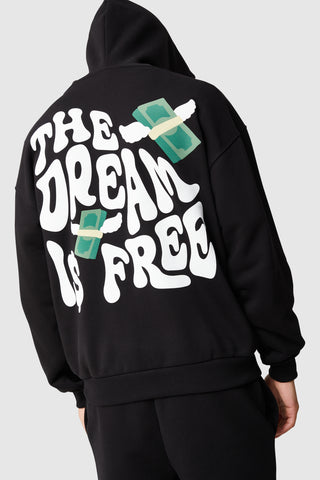 DREAM IS FREE HOOD - BLACK