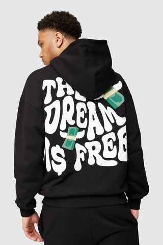 DREAM IS FREE HOOD - BLACK