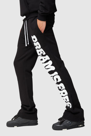 DREAM IS FREE FLARED JOGGER - BLACK